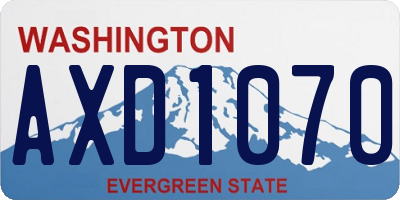 WA license plate AXD1070