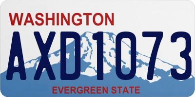 WA license plate AXD1073
