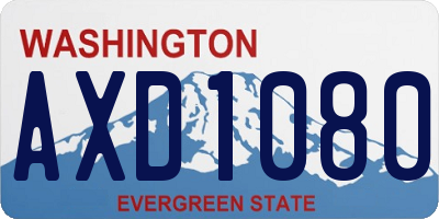 WA license plate AXD1080