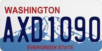 WA license plate AXD1090