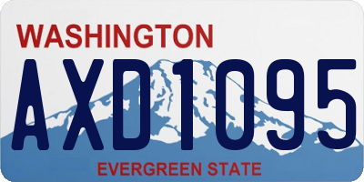 WA license plate AXD1095