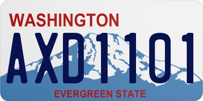 WA license plate AXD1101