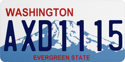 WA license plate AXD1115