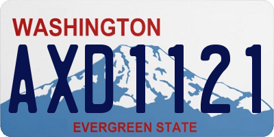 WA license plate AXD1121