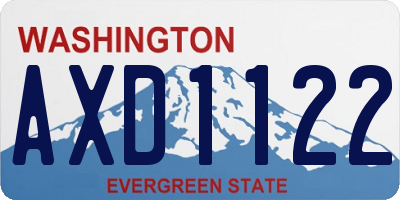 WA license plate AXD1122