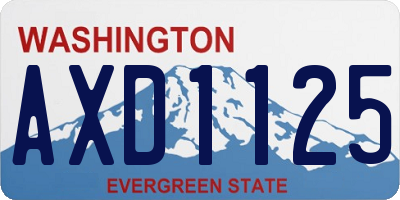 WA license plate AXD1125