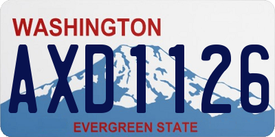WA license plate AXD1126