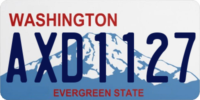 WA license plate AXD1127
