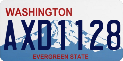 WA license plate AXD1128