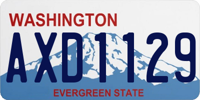 WA license plate AXD1129