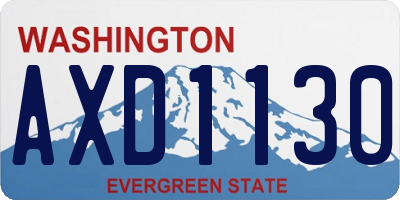 WA license plate AXD1130