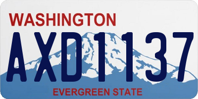 WA license plate AXD1137