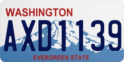 WA license plate AXD1139
