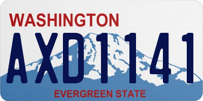 WA license plate AXD1141