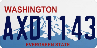 WA license plate AXD1143