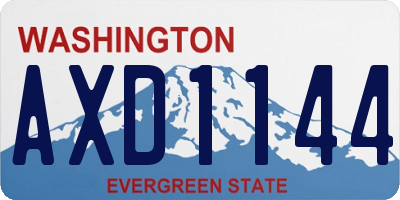 WA license plate AXD1144