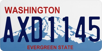WA license plate AXD1145