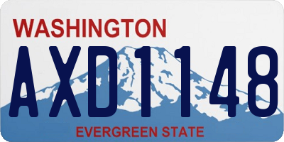 WA license plate AXD1148