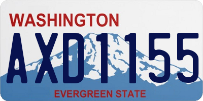 WA license plate AXD1155