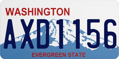 WA license plate AXD1156