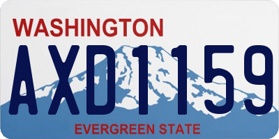 WA license plate AXD1159