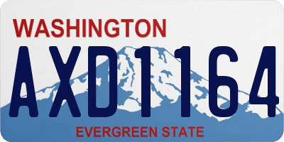 WA license plate AXD1164