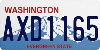 WA license plate AXD1165