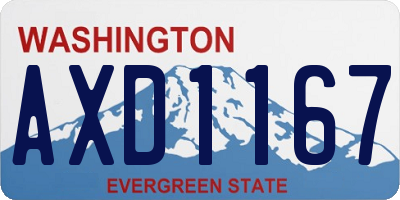 WA license plate AXD1167