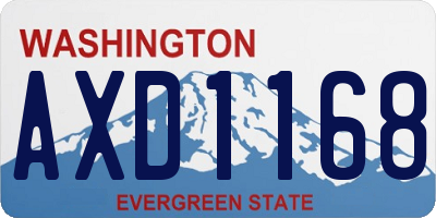 WA license plate AXD1168