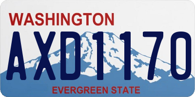 WA license plate AXD1170