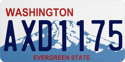 WA license plate AXD1175