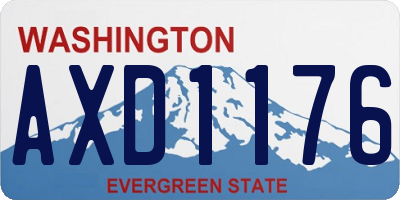 WA license plate AXD1176