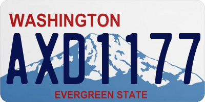 WA license plate AXD1177