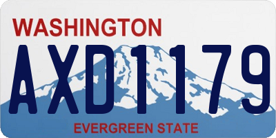 WA license plate AXD1179
