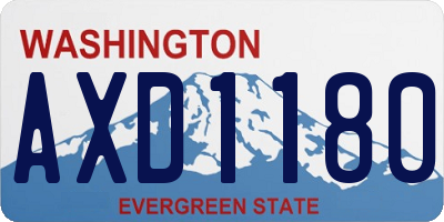 WA license plate AXD1180