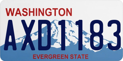 WA license plate AXD1183