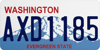 WA license plate AXD1185