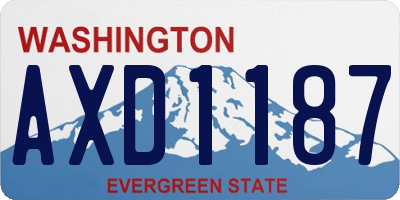 WA license plate AXD1187