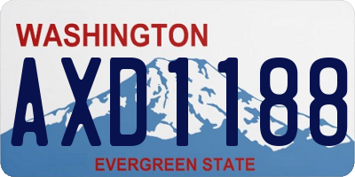 WA license plate AXD1188