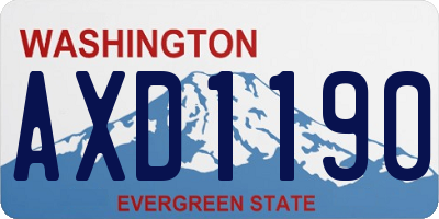 WA license plate AXD1190
