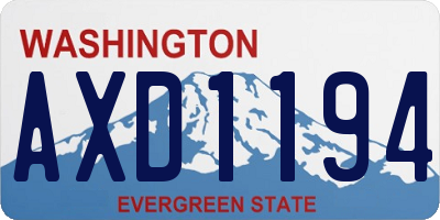 WA license plate AXD1194