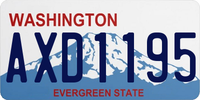 WA license plate AXD1195