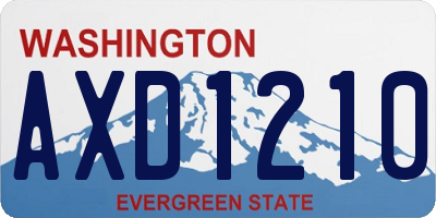 WA license plate AXD1210