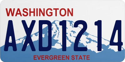 WA license plate AXD1214