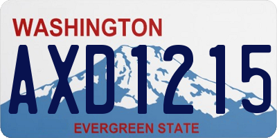 WA license plate AXD1215