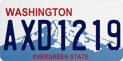 WA license plate AXD1219