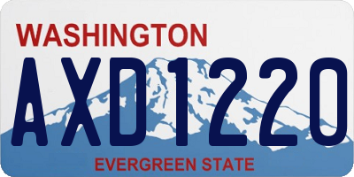 WA license plate AXD1220