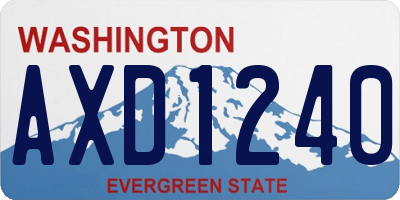 WA license plate AXD1240