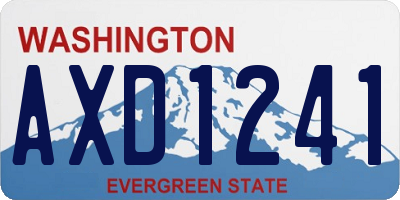 WA license plate AXD1241