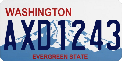 WA license plate AXD1243